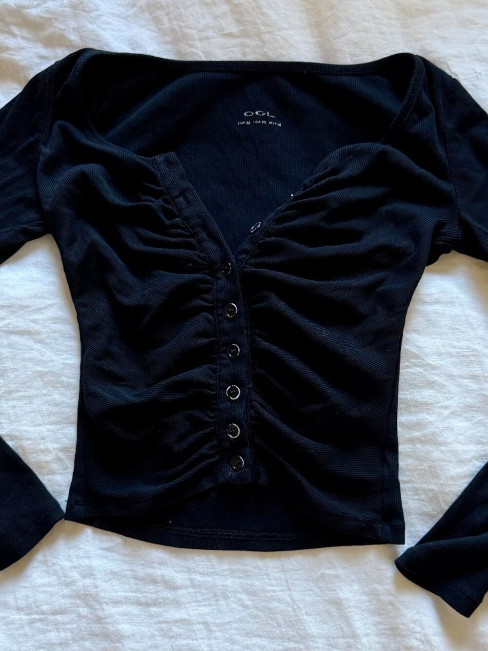 Women's Black Crop-top